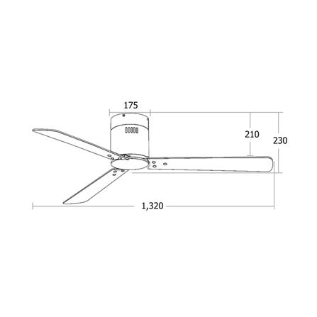พัดลมไม่มีโคมไฟ MR.KEN 25-01762 52 นิ้ว สีขาว_4