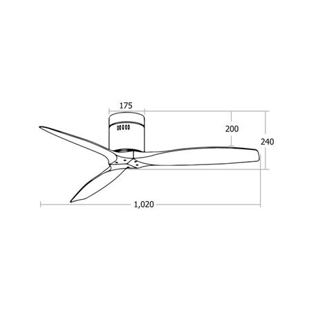 พัดลมไม่มีโคมไฟ MR.KEN 25-01884 40 นิ้ว สีขาว/น้ำตาล_4