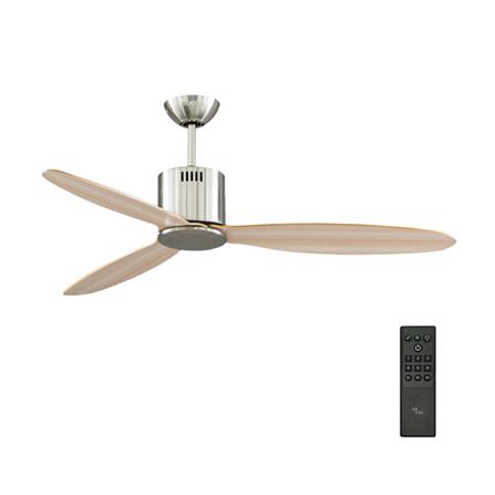 พัดลมไม่มีโคมไฟ MR.KEN 25-017579 52 นิ้ว สีเงิน/น้ำตาล_0