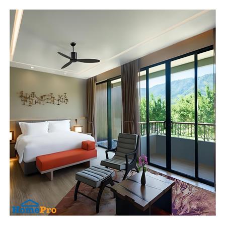 พัดลมไม่มีโคมไฟ MR.KEN 25-01488 52 นิ้ว สีดำ/น้ำตาลเข้ม_3