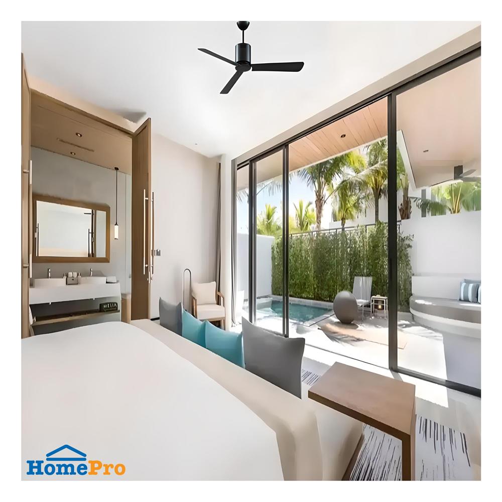 พัดลมไม่มีโคมไฟ MR.KEN 25-02003 52 นิ้ว สีดำ