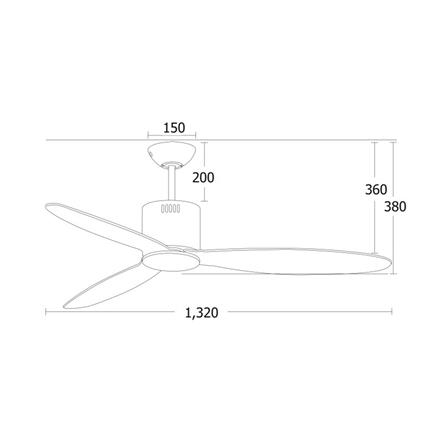 พัดลมไม่มีโคมไฟ MR.KEN 25-02003 52 นิ้ว สีดำ_4