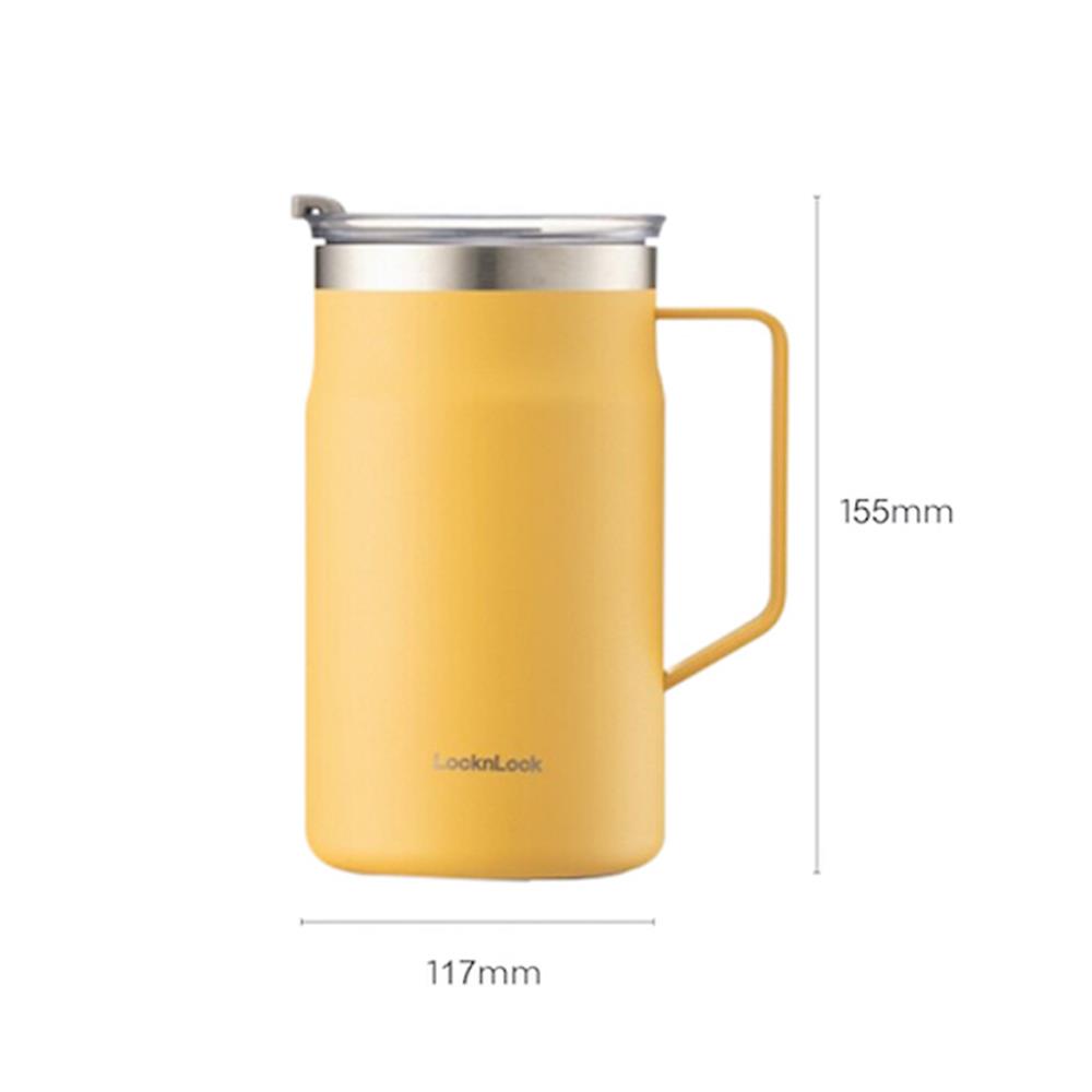 กระติกสุญญากาศ LOCKNLOCK METRO LHC4282 600 มล. สีเหลือง