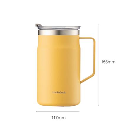 กระติกสุญญากาศ LOCKNLOCK METRO LHC4282 600 มล. สีเหลือง_1