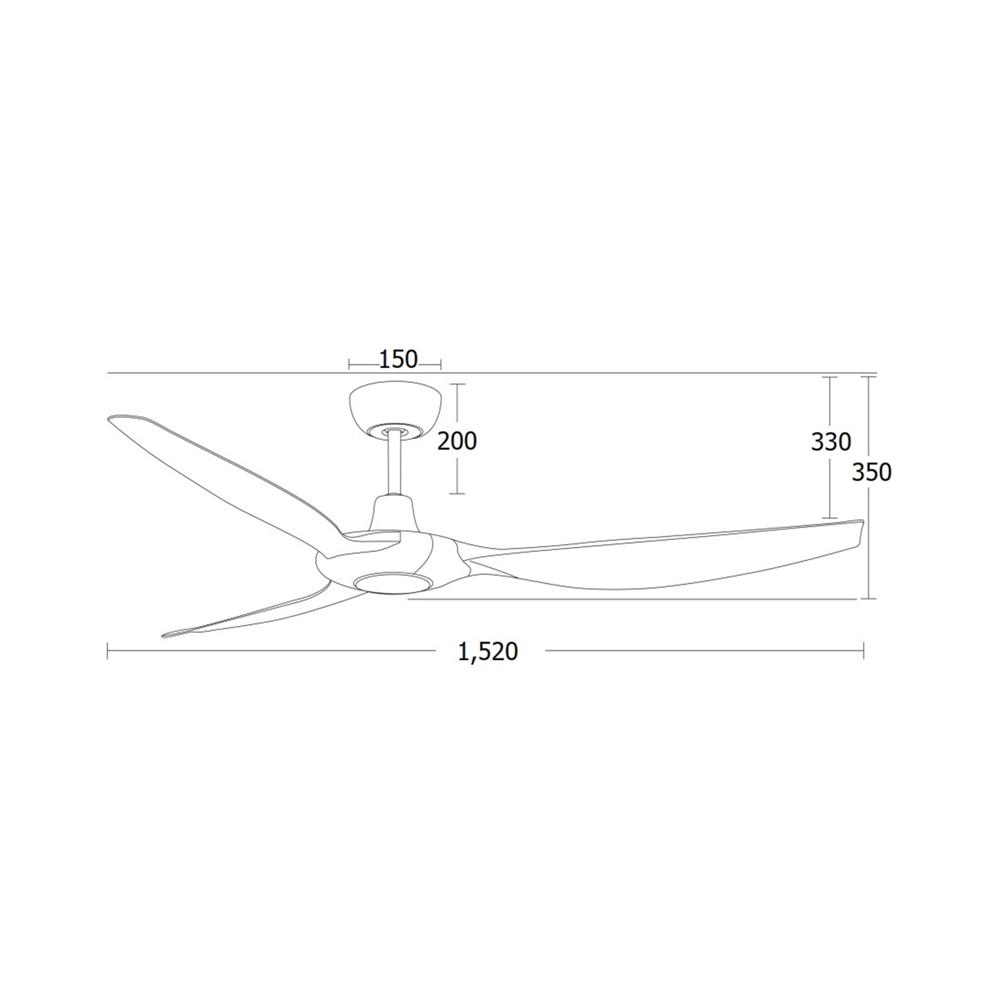 พัดลมไม่มีโคมไฟ MR.KEN 25-01464 60 นิ้ว สีน้ำตาล