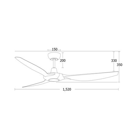 พัดลมไม่มีโคมไฟ MR.KEN 25-01464 60 นิ้ว สีน้ำตาล_4
