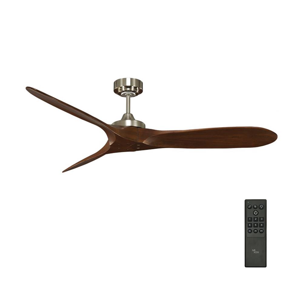 พัดลมไม่มีโคมไฟ MR.KEN 25-01508 60 นิ้ว สีเงิน/น้ำตาล