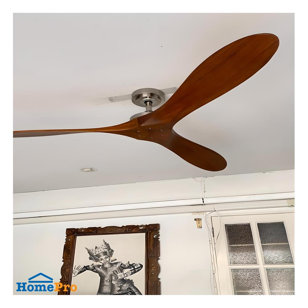 พัดลมไม่มีโคมไฟ MR.KEN 25-01508 60 นิ้ว สีเงิน/น้ำตาล