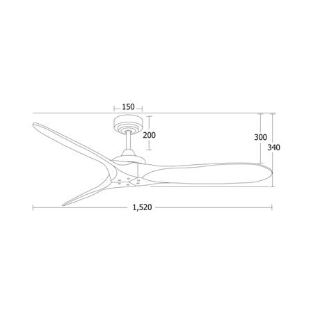 พัดลมไม่มีโคมไฟ MR.KEN 25-01508 60 นิ้ว สีเงิน/น้ำตาล_4