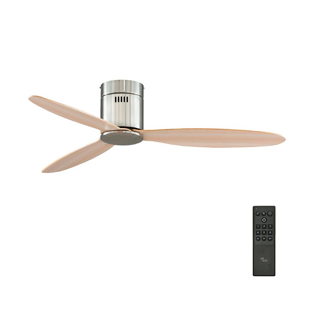 พัดลมไม่มีโคมไฟ MR.KEN 25-01259 52 นิ้ว สีเงิน/น้ำตาล