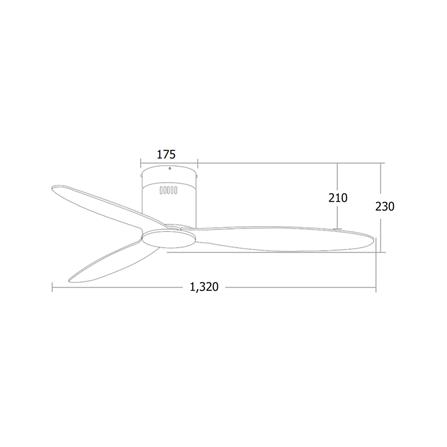 พัดลมไม่มีโคมไฟ MR.KEN 25-01259 52 นิ้ว สีเงิน/น้ำตาล_4
