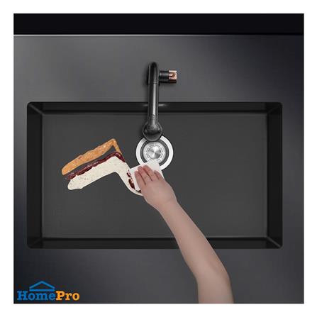 ซิงค์ฝัง 1 หลุม LUCKY FLAME GNS-0851-UM BK U 78.5 ซม. สีดำ_3