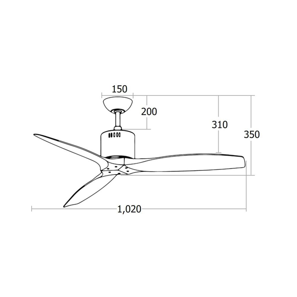 พัดลมไม่มีโคมไฟ MR.KEN 25-01964 40 นิ้ว สีขาว/น้ำตาล