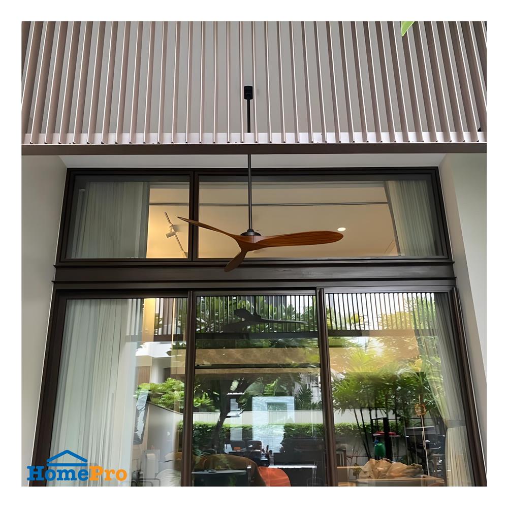 พัดลมไม่มีโคมไฟ MR.KEN 25-01507 60 นิ้ว สีเทา/น้ำตาล