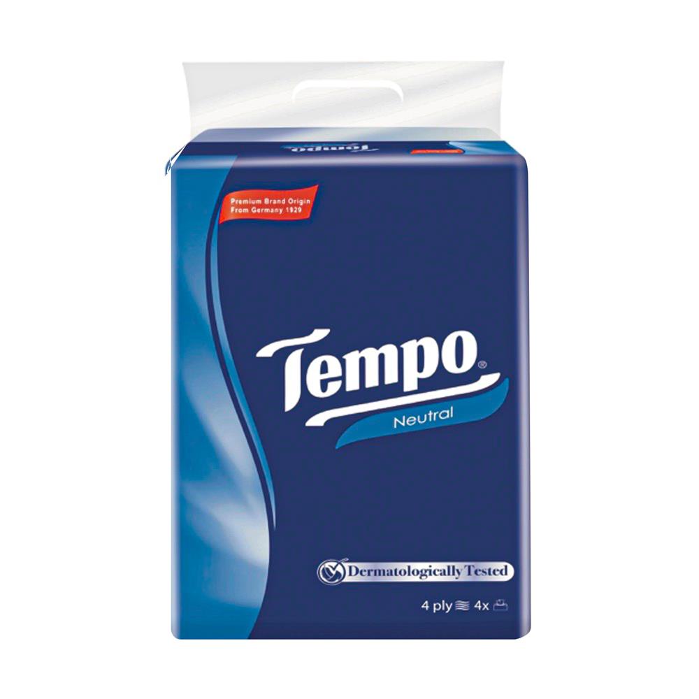 กระดาษเช็ดหน้า TEMPO SOFT PACK แพ็ก 4 ชิ้น