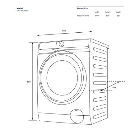 เครื่องซักผ้าฝาหน้าพร้อมขาตั้ง ELECTROLUX EWF1342R9SC 13 กก. 1400RPM อินเวอร์เตอร์ สีเทาเข้ม_11
