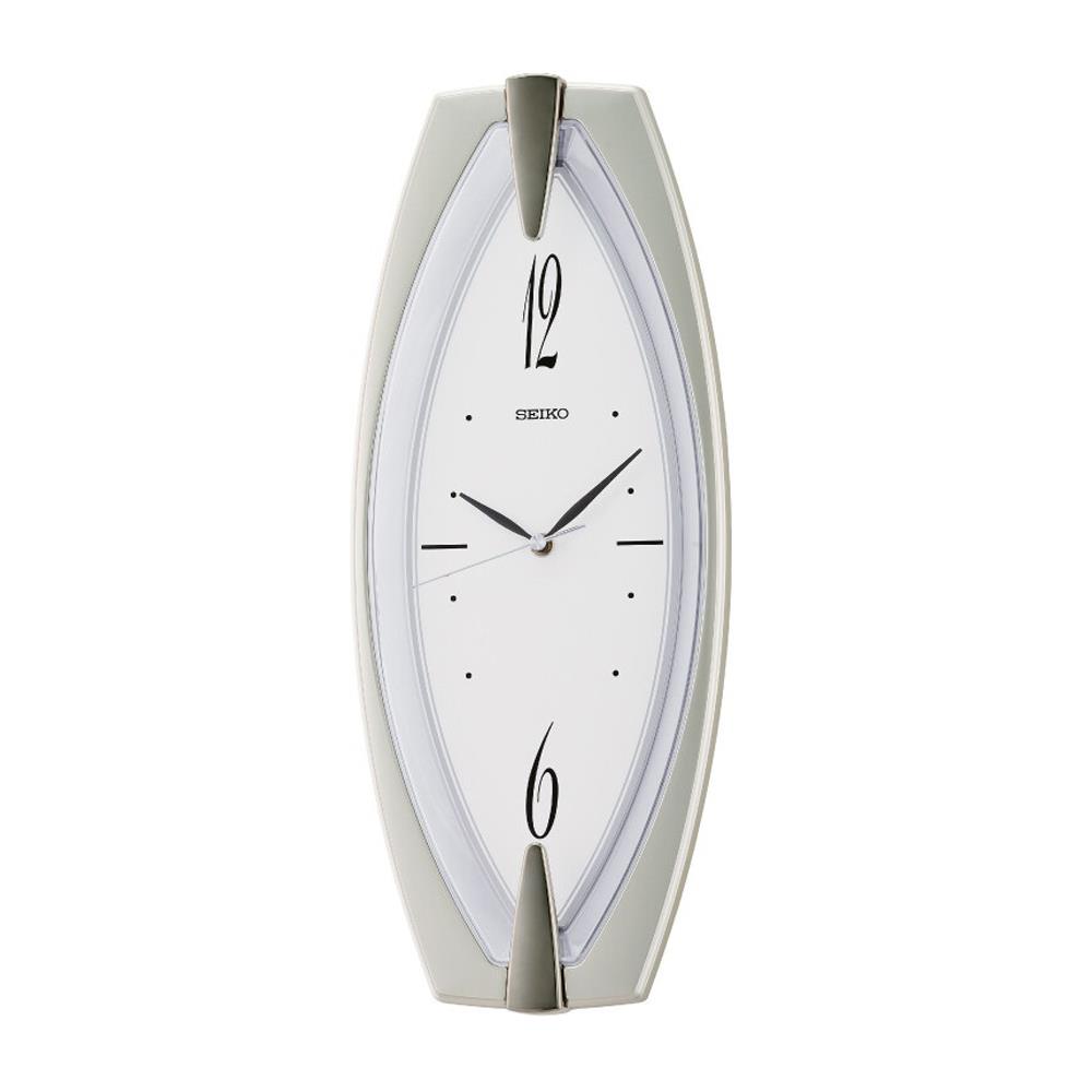 นาฬิกาแขวน SEIKO CLOCKS QXA342D 17.9X7.3 นิ้ว สีเงิน
