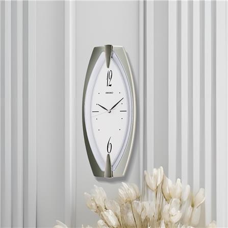 นาฬิกาแขวน SEIKO CLOCKS QXA342D 17.9X7.3 นิ้ว สีเงิน_4