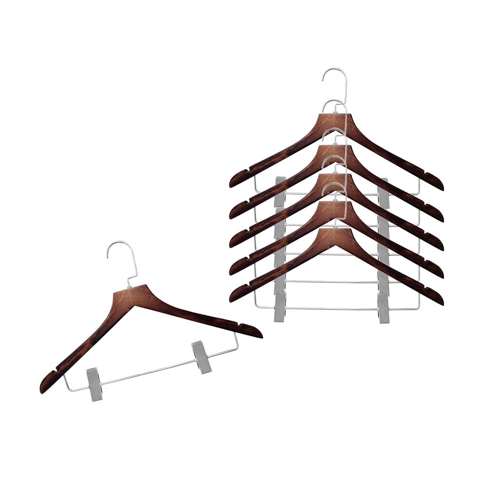 ไม้แขวนเสื้อไม้มีตัวหนีบ PLIM HOTEL MAPLE (แพ็ก 6 ชิ้น)