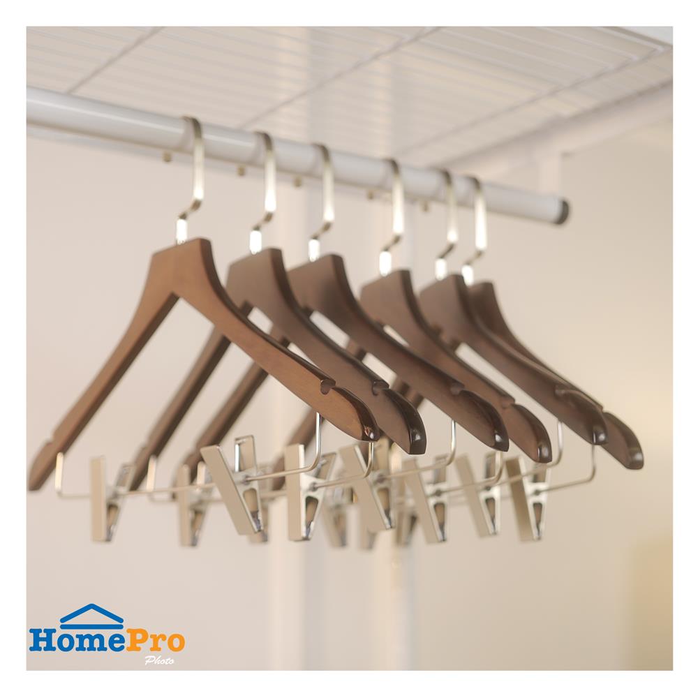 ไม้แขวนเสื้อไม้มีตัวหนีบ PLIM HOTEL MAPLE (แพ็ก 6 ชิ้น)