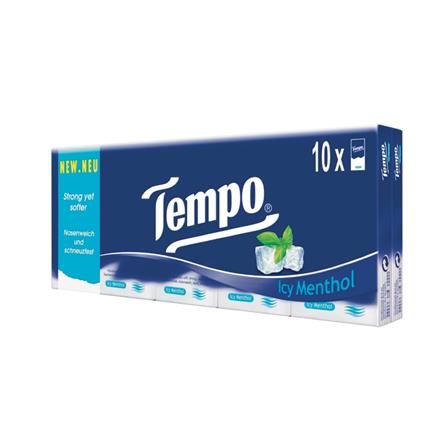 กระดาษเช็ดหน้า TEMPO MINIPACK ICY MENTHOL (แพ็ก 10 ชิ้น)_0