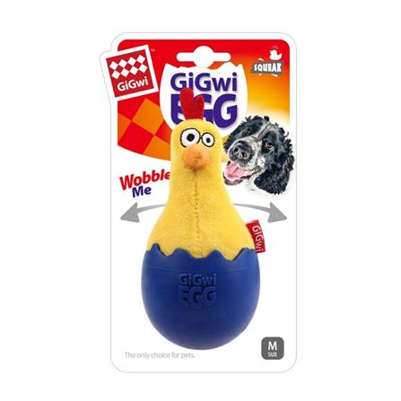 ของเล่นสุนัข GIGWI EGG-CHICKEN สีน้ำเงิน/เหลือง_0