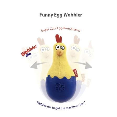 ของเล่นสุนัข GIGWI EGG-CHICKEN สีน้ำเงิน/เหลือง_1