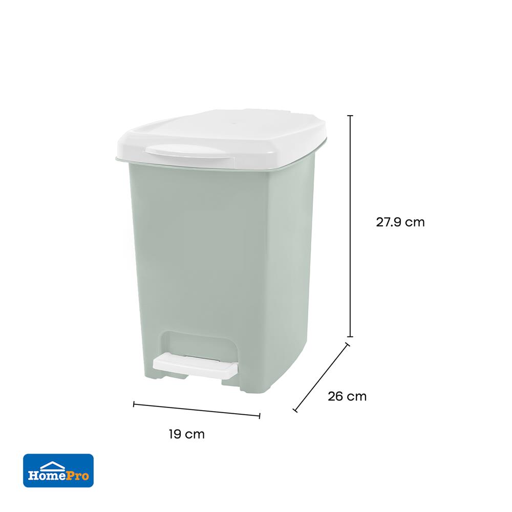 ถังขยะเหยียบเหลี่ยม ACCO CIRCULAR 5 ลิตร สีเขียว