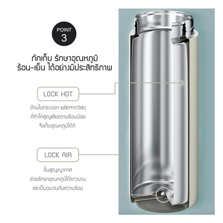 กระติกสุญญากาศ LOCKNLOCK TUMBLER 450 มล. สีครีม_4