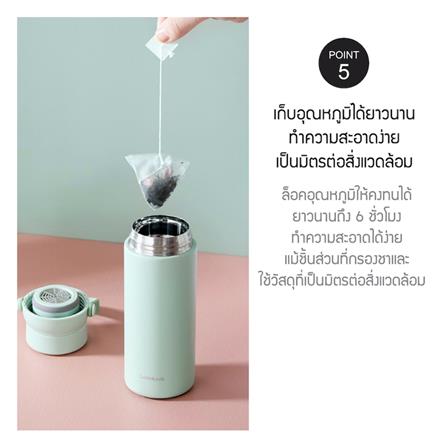 กระติกสุญญากาศ LOCKNLOCK TUMBLER 450 มล. สีมิ้นท์_6