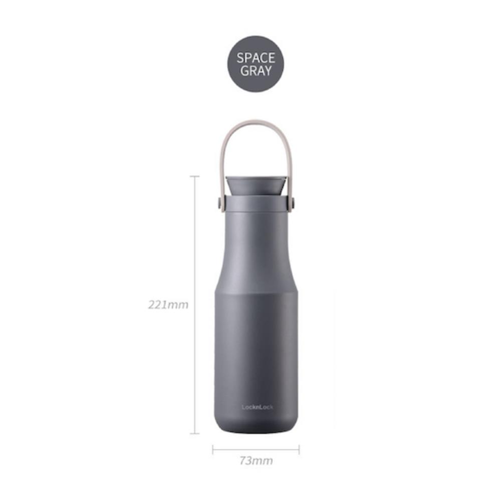 กระติกสุญญากาศ LOCKNLOCK METRO DOUBLE TUMBLER 470 มล. สีเทา