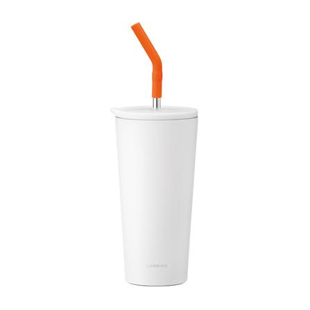 กระติกสุญญากาศ LOCKNLOCK STRAW VACUUM COLDCUP LHC4304 550 มล. สีขาว_0