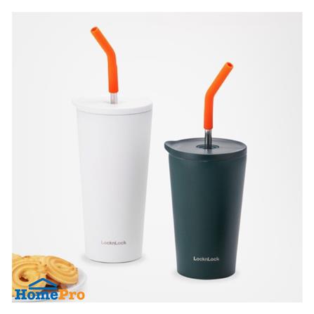 กระติกสุญญากาศ LOCKNLOCK STRAW VACUUM COLDCUP LHC4304 550 มล. สีขาว_3