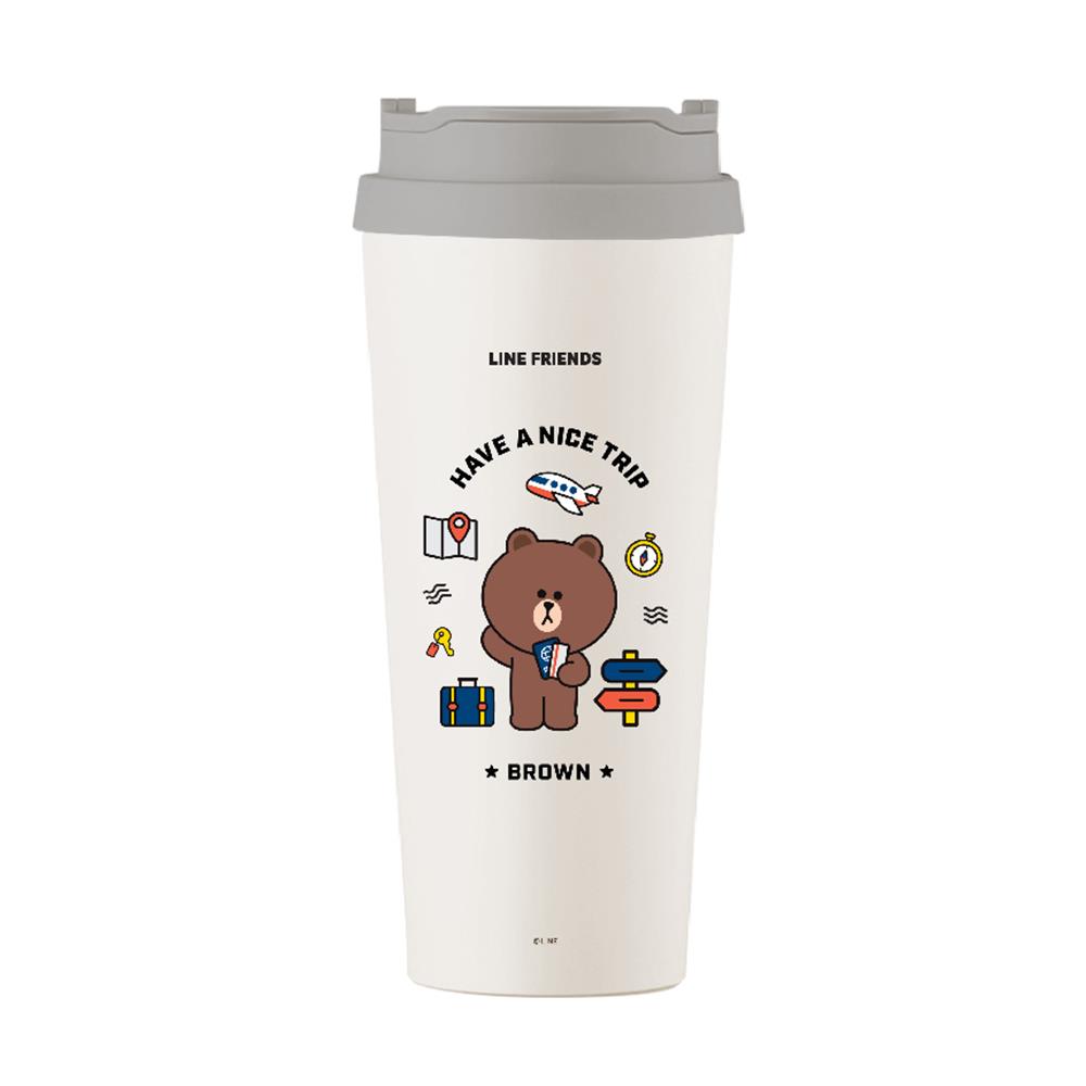 กระติกสุญญากาศ LOCKNLOCK LINE FRIEND LHC4279 540 มล. สีครีม