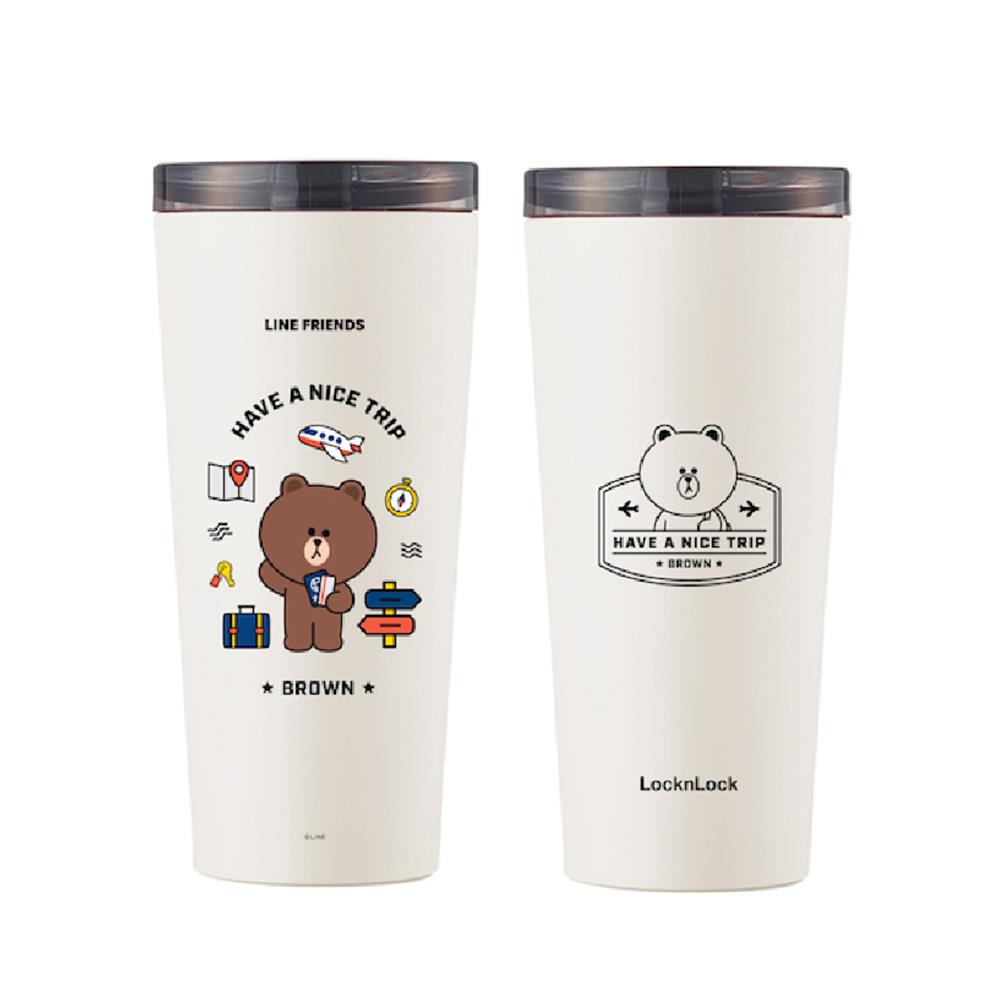 กระติกสุญญากาศ LOCKNLOCK LINE FRIEND LHC4279 540 มล. สีครีม