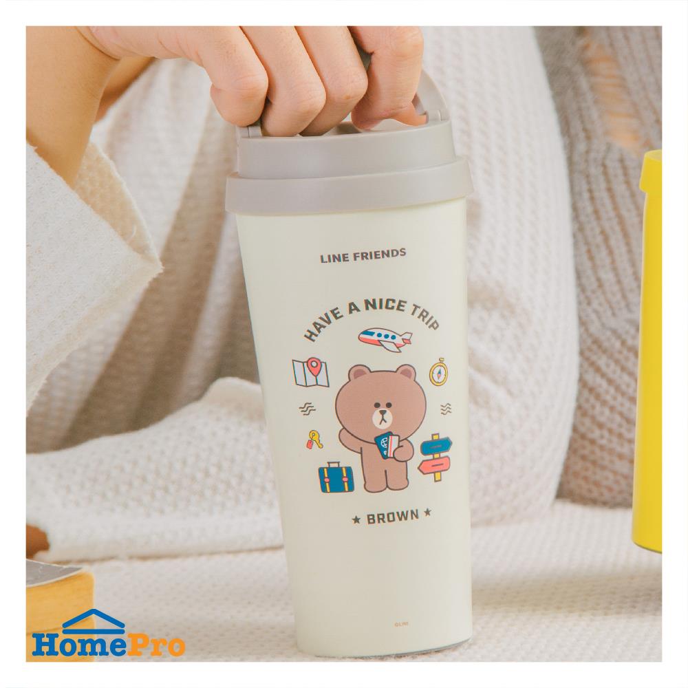 กระติกสุญญากาศ LOCKNLOCK LINE FRIEND LHC4279 540 มล. สีครีม