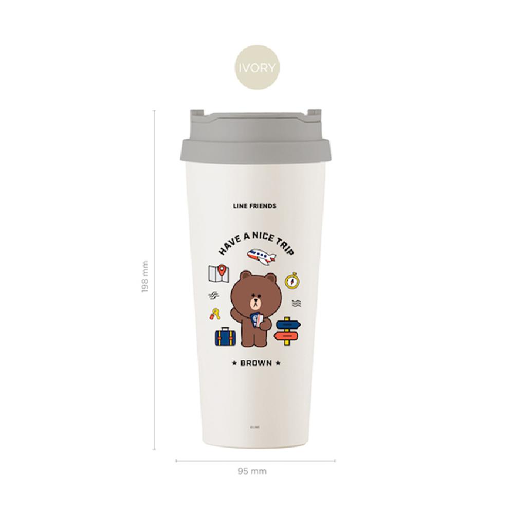 กระติกสุญญากาศ LOCKNLOCK LINE FRIEND LHC4279 540 มล. สีครีม