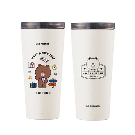 กระติกสุญญากาศ LOCKNLOCK LINE FRIEND LHC4279 540 มล. สีครีม_2