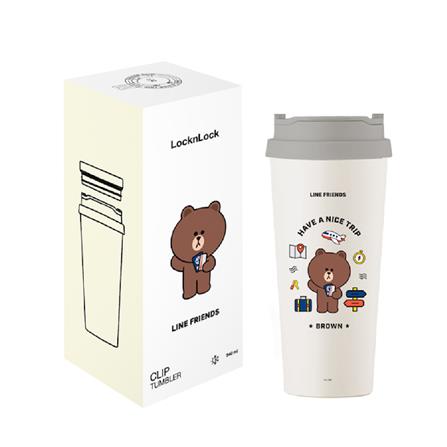 กระติกสุญญากาศ LOCKNLOCK LINE FRIEND LHC4279 540 มล. สีครีม_3