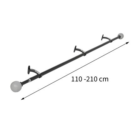 รางเหล็ก ยืดหด HOME LIVING STYLE PLUTO 110-210 ซม. สีดำ_4