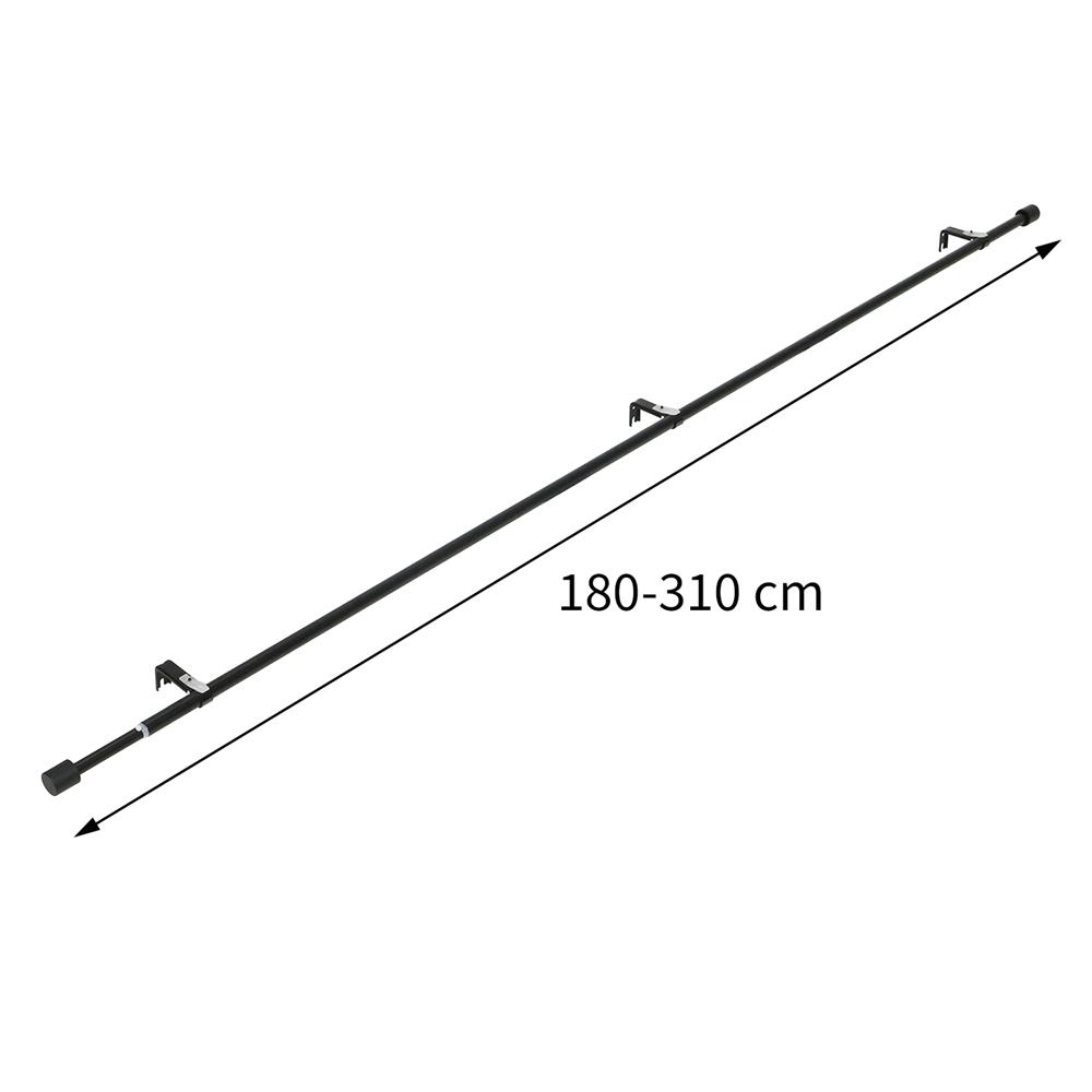 รางเหล็ก ยืดหด HOME LIVING STYLE BLACKS 180-310 ซม. สีดำ