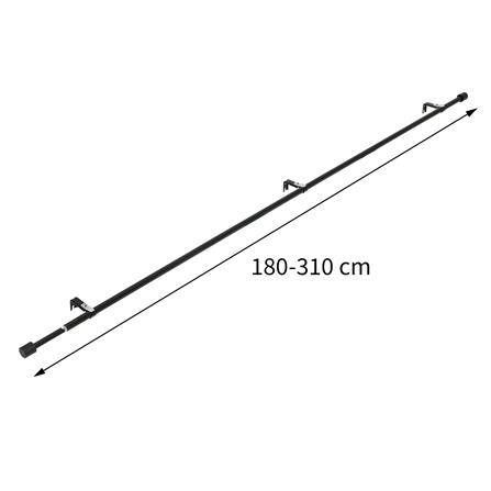 รางเหล็ก ยืดหด HOME LIVING STYLE BLACKS 180-310 ซม. สีดำ_4