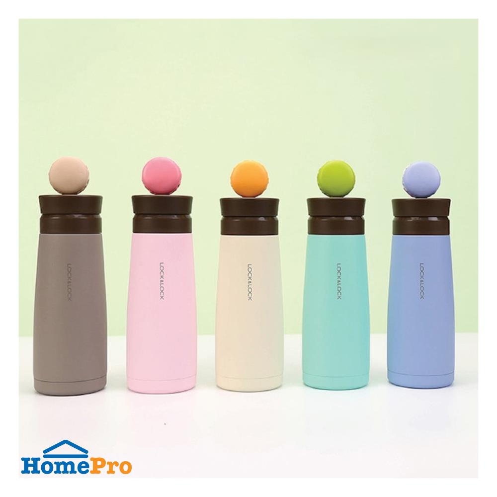 กระติกสุญญากาศ LOCKNLOCK MACARON 450 มล. สีเทา