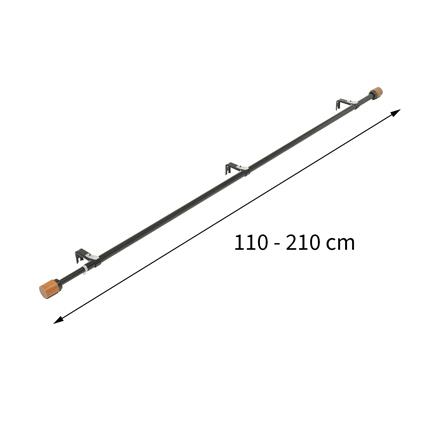 รางเหล็ก ยืดหด HOME LIVING STYLE MATTEH 110-210 ซม. สีดำ_4