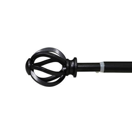 รางเหล็ก ยืดหด HOME LIVING STYLE CORDON 110-210 ซม. สีดำ_0