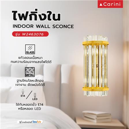 ไฟกิ่งภายใน CARINI W2463076 สีใส/ทอง 1 หัว_4