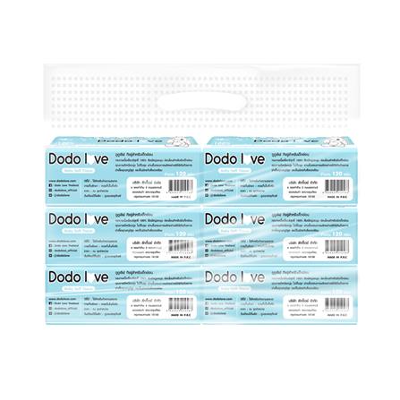 กระดาษเช็ดหน้า DODOLOVE 120 แผ่น (แพ็ก 6 ชิ้น)_0