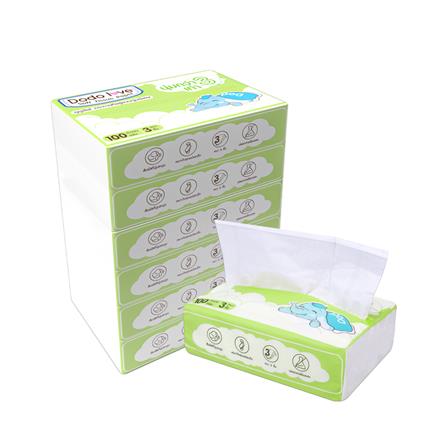 กระดาษเช็ดหน้า DODOLOVE 100 แผ่น (แพ็ก 6 ชิ้น)_0