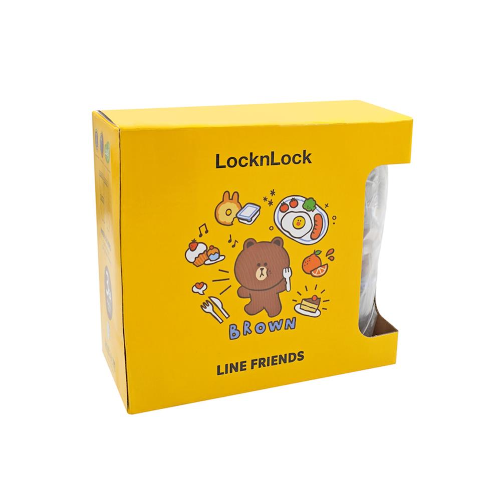 ชุดขวดโหลฝาเกลียว LOCKNLOCK LINE FRIEND INL301S1LF สีขาว/ใส 3 ชิ้น