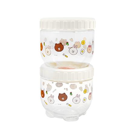 ชุดขวดโหลฝาเกลียว LOCKNLOCK LINE FRIEND INL301S1LF สีขาว/ใส 3 ชิ้น_2